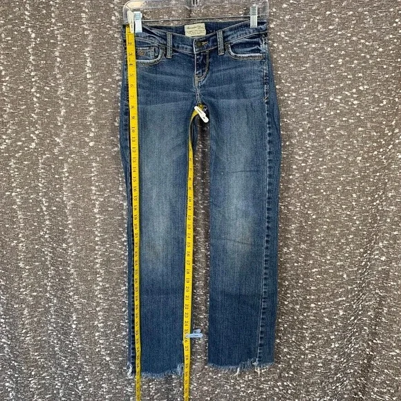 Vintage Y2K Abercrombie & Fitch Low Rise Flare Denim Jeans Women's 0 - Picture 7 of 15